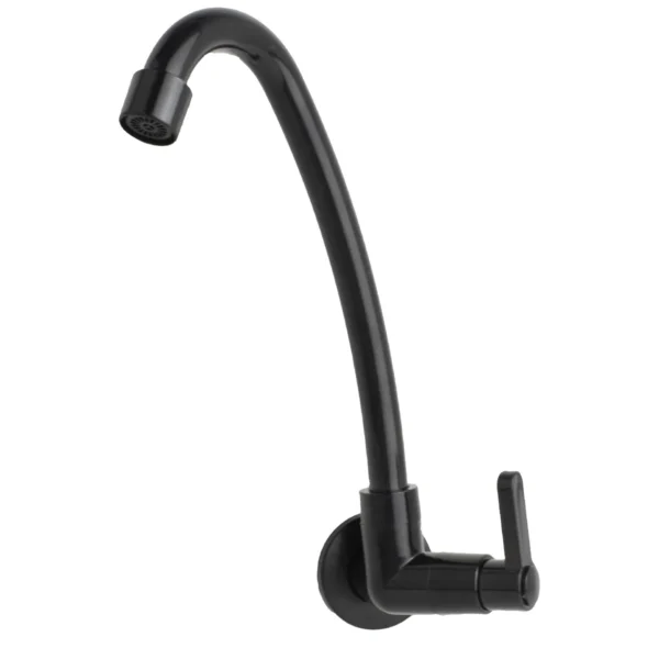 Torneira De Cozinha Bica Movel Preta Abs